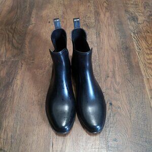LRL Women's Tally Black Pull-On Ankle Rain Boots Size 10